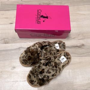 Leopard slumber slipper